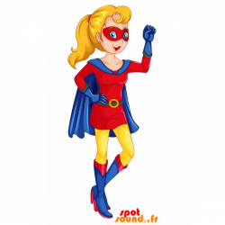 Purchase Woman Mascot superhero outfit in 2D / 3D mascots