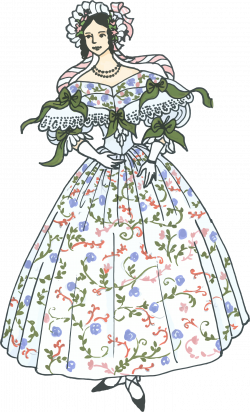 Clipart - Vintage Woman's Ball Gown