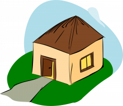 Shack clipart hut house - Pencil and in color shack clipart hut house