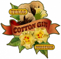 Luggage label for Texas Cotton Gin Museum design by Texas Poster ...