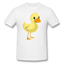 Men s Duck Clip Art 100% Cotton Prints Casual Short Sleeve T-shirt Male  Designing T Shirt Top Tee Interesting Kawaii