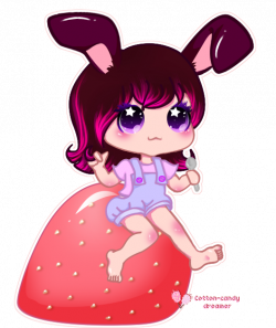 Bunny loves food - new version by cotton-candy-dreamer on DeviantArt