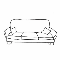 couch clipart black and white | Clipart Panda - Free Clipart ...
