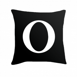 Letter O - Serif Font - Decorative Throw Pillow – Cushion the Blow