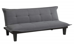 DHP Lodge Convertible Futon Couch Bed with Microfiber Upholstery and Wood  Legs, Charcoal