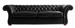 Black Leather Sofa transparent PNG - StickPNG