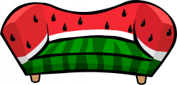 Watermelon Sofa | Club Penguin Wiki | FANDOM powered by Wikia