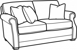 Couch clipart black and white 3 » Clipart Station