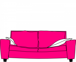 Pink Couch With Pillows Clip Art at Clker.com - vector clip ...