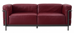 Red Leather Lobby Couch PNG Picture | Gallery Yopriceville - High ...