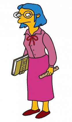 Image - Elizabeth Hoover Miss Hoover Blue Hair.png | Simpsons Wiki ...