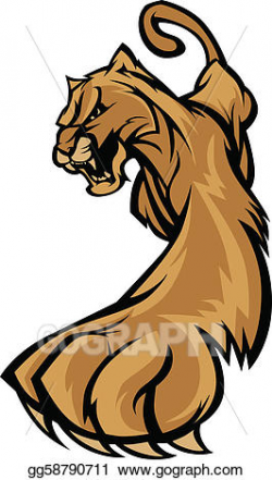 Vector Illustration - Cougar mascot body prowling graphic ...