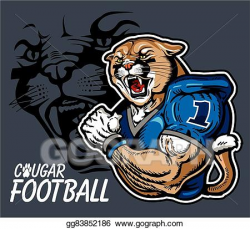Vector Art - Cougar football. Clipart Drawing gg83852186 ...