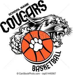 Vector - cougars basketball - stock illustration, royalty ...