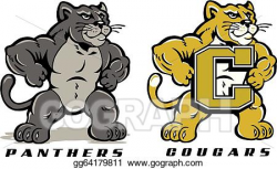 Vector Art - Panther or cougar. EPS clipart gg64179811 - GoGraph