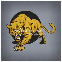 Cougar Prowling In Color Graphic Ar31-Cougar-01-Rq