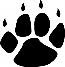Grizzly Bear Paw Print Clipart - Wolf Paw Print Transparent ...