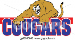 Vector Clipart - Cougars. Vector Illustration gg63980643 ...