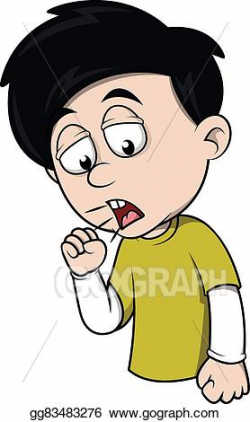 EPS Vector - Boy cough cartoon illustration. Stock Clipart ...