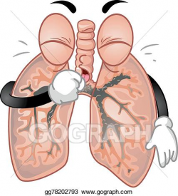 EPS Vector - Mascot lungs cough. Stock Clipart Illustration ...