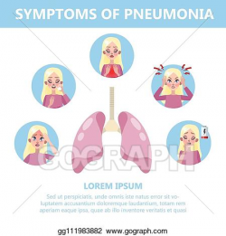 Vector Art - Pneumonia symptoms infographic illustration ...