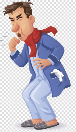 Coughing man wearing red scarf poster, Legionellosis Symptom ...
