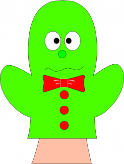 Puppet | Free Stock Photo | Illustration of a green hand puppet | # 8030