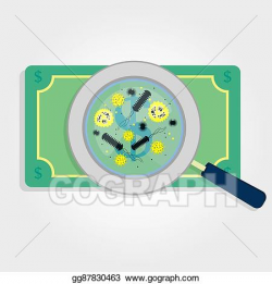 EPS Illustration - Unhygienic and contaminated money. Vector ...