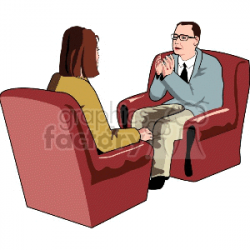 counselor talking with a patient clipart. Royalty-free clipart # 154748