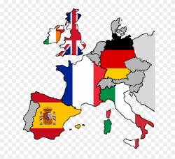 Spain Clipart Europe - Europe Map With Country Flags - Png ...