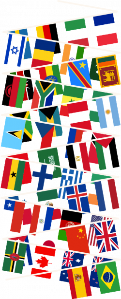Buy Giant Multi Nation Bunting | Multi Country Flag Buntings ...