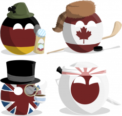 Countryball: Germany, Canada, UK, Japan by AwesomeWiggler on DeviantArt