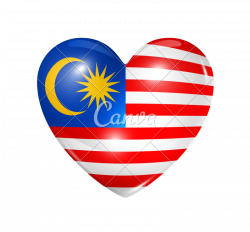 Love Malaysia, Heart Flag Icon - Photos by Canva