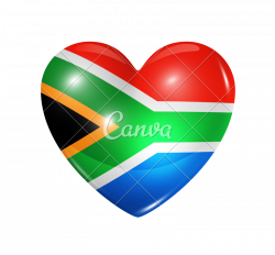 Love South Africa, Heart Flag Icon - Photos by Canva