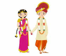 28+ Collection of Hindu Wedding Couple Clipart Png | High quality ...