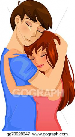 Vector Art - Hugging couple. Clipart Drawing gg70928347 ...