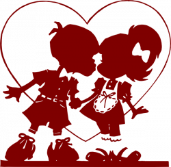 Dark Red Valentine Kiss Clip Art at Clker.com - vector clip art ...
