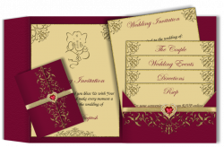 Wedding Card Design. Artistic Indian Wedding Invitations Combined ...