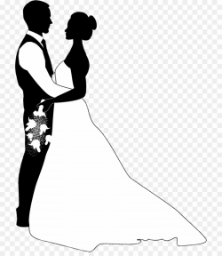 Married Couple Silhouette PNG Wedding Invitation Bride ...