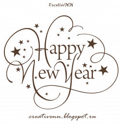 happy new year black and white clipart | Happy Greeting Images