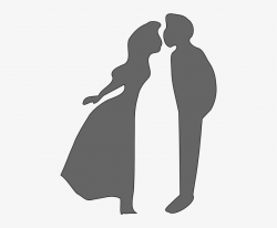 Kissing Clipart Shadow - Outline Of A Couple - Free ...
