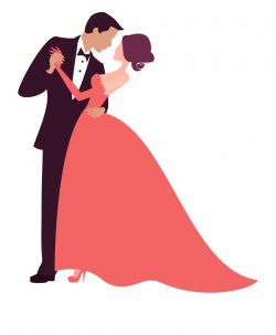 Prom Clipart Bride Groom Dance - Wedding Couple Clip Art Png ...