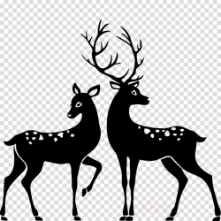 Merry Christmas Card clipart - Deer, Reindeer, Wildlife ...