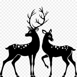 White-tailed deer Reindeer Silhouette Clip art - Free Deer ...