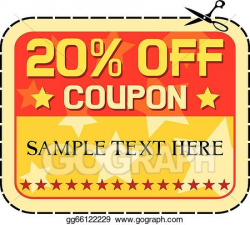Vector Stock - Coupon sale 20%. Stock Clip Art gg66122229 ...