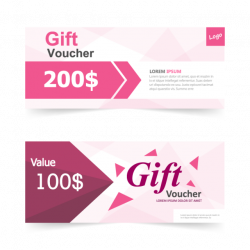 Colorful Gift voucher template with colorful pattern Template for ...