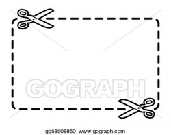 Stock Illustration - Coupon border. Clipart Drawing ...