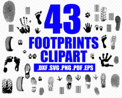 FOOTPRINT SVG symbol, clipart, digital, vector, clip art, SVG, cutting  file. car wheel traces, bootless imprints, animal traces, bird traces