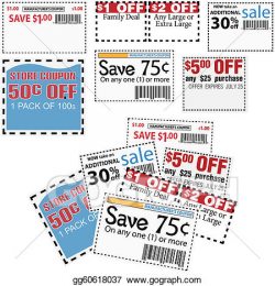 Vector Stock - Store sale coupons for savings ads. Clipart ...
