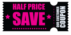 Coupon Voucher Price Sales Clip art - Black Friday Half Price Coupon ...